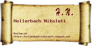 Hollerbach Nikolett névjegykártya